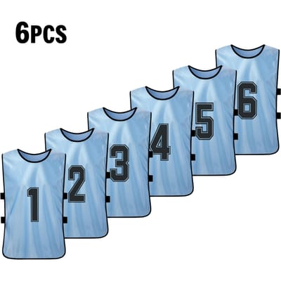 6 STUKS Volwassenen Voetbal Hesjes Sneldrogend Voetbal Team Shirts Jeugd Sport Scrimmage Voetbalteam 6pcs For Children