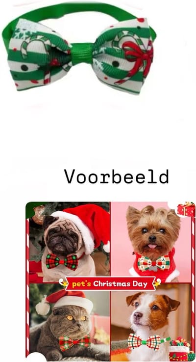 Akyol Vlinderstrik - Honden/Katten Strik - Kerststrik - Groen