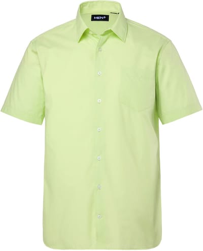 Men Plus - Heren - Zakelijk overhemd korte mouwen EasyCare kentkraag comfort fit - Zachtgroen - Maat 3XL