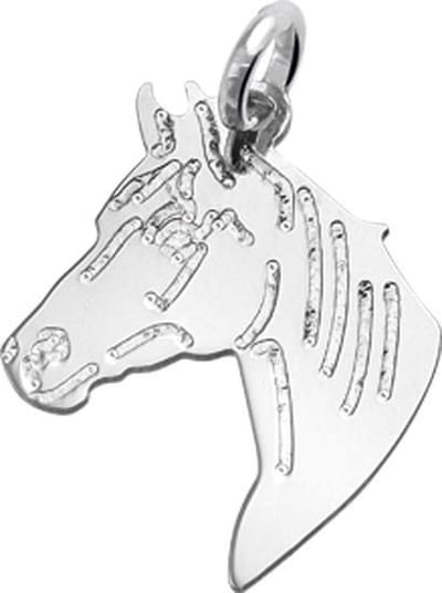 The Jewelry Collection Hanger Paard - Zilver Gerhodineerd