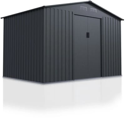 Metalen gereedschapsschuur / Tuinschuur / Berging XL - Incl. Funderingsframe - Donkergrijs