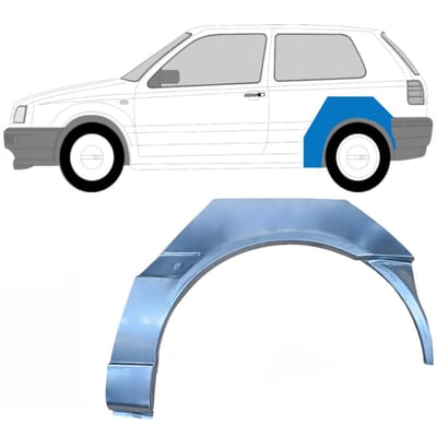 Reparatiepaneel achterspatbord voor Volkswagen Golf 3 1991-1998 / Links