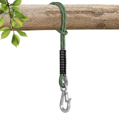 Schommelbevestiging touw 63,5 cm - ophanging voor hangstoel, hangmat en boomschommel - geschikt voor binnen en buiten - groen - 450 kg belastbaar