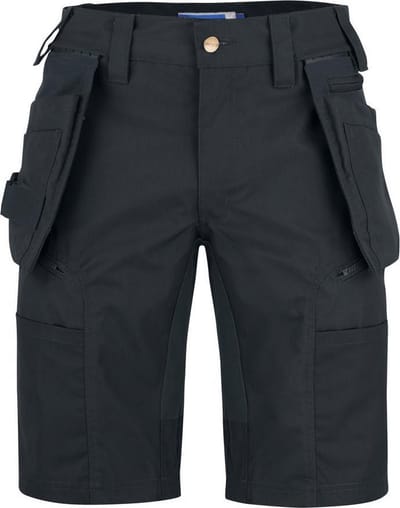 ProJob 3521 STRETCHSHORT MET AFNEEMBARE SPIJKERZAKKEN 643521 - Zwart - C44