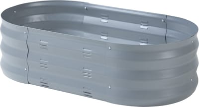 Plantenbak Alfedena bloembak 90x50x25 cm ovaal antraciet casa.pro