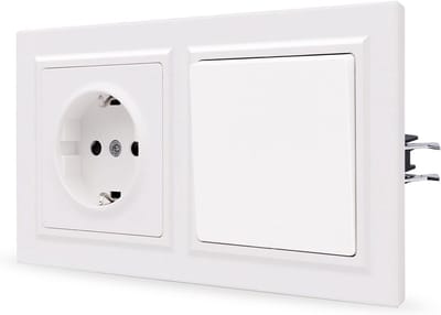 Inbouw Wandschakelaar met Lichtsensor Wit Enkelvoudig