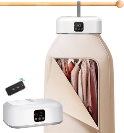 Mini Wasdroger met Warmtepomp - Draagbare Droger met UV-Sterilisatie, Afstandsbediening en 1-8 Uur Timer, Compact voor Reizen, Hotel, Camping en Thuisgebruik