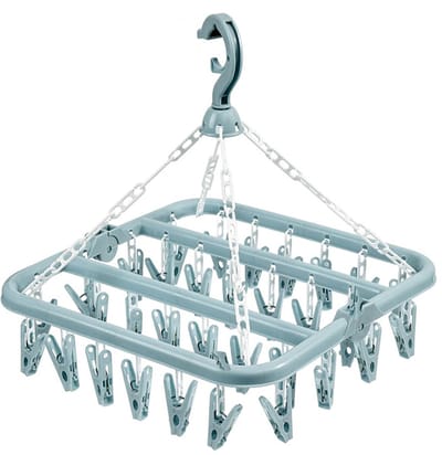 Unyqoos® Opvouwbare en winddichte hangende sokkenhouder met 32 stevige clips