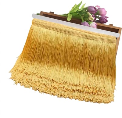 Polyester Franje Bies van 10m, 30cm Breed voor Latin Jurken, Decoratieve Franje, DIY Naaien en Gordijnen