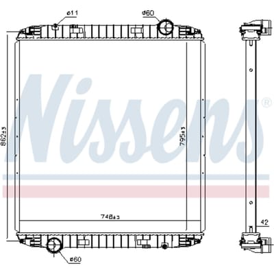 Radiator, motorkoeling NISSENS 6063730