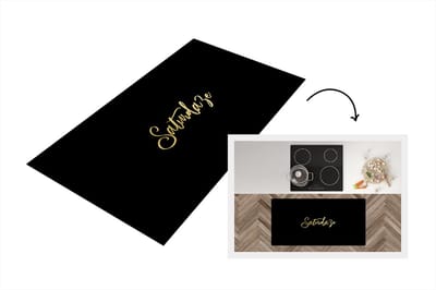 Keukenloper - Loper keuken - Quote - Weekend - Goud - Zwart - 120x60 cm - Keukenloper vinyl