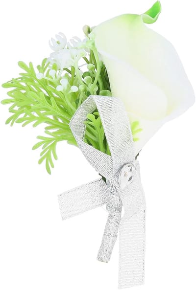Bruiloft Corsage - Bruidegom Broche - Feestelijke Decoratie - Verstelbaar met Haak - Room