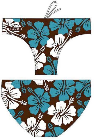 Turbo Surf Flower Zwemslip Bruin 2XL Man