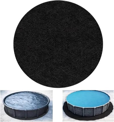 Zwembad Vloermat - Ondergrond Bescherming - Veilig Zwemmen - Punctiebestendig Materiaal - 305 meter diameter - Zwart