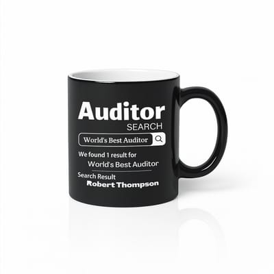 Gepersonaliseerde “Beste Auditor Ter Wereld” Zwarte Magic Mok 330ml – Uniek Auditor Cadeau Beker