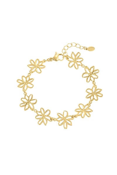 Yehwang Armband - Stainless Steel - Flower Party Armband - Goudkleurig