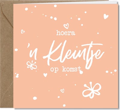 Tallies Cards - Hoera een kleintje - Color & White wenskaarten