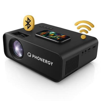 Phonergy Lumora - Mini Beamer - Full HD (4K ondersteuning) - Projector - 2026 - 15000 Lumen - HDMI- Wifi - Bluetooth - WK 2026 - Zwart