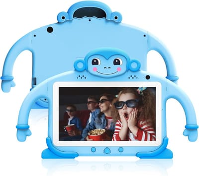 ApexArte® Kindertablet Vanaf 3 Jaar - Tablet Kinderen - Kinderspeelgoed - Blauw