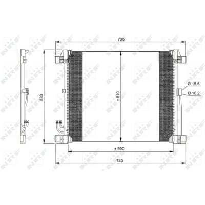 Condensor, airconditioning NRF 350099