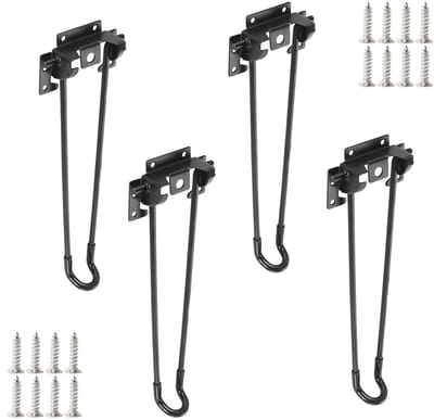 Dailygoods- Klaptafelpoten Opvouwbaar - Tafelpoten Verstelbaar - Meubelpoot Massief Staal - Draagbaar - Eenvoudig te Installeren - 7 mm Dikte