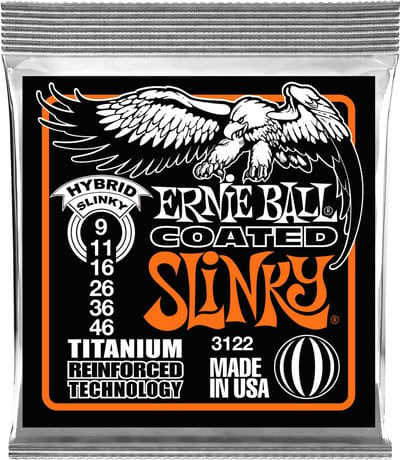 Ernie Ball Slinky RPS Coated - Gitaarsnaren - Hybrid Slinky - 09-46 - Elektrische Gitaar