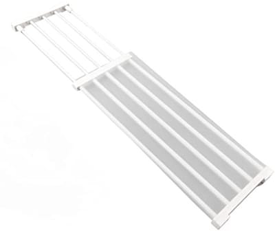 Dailygoods- Garderoberek Uitbreidbaar - Multifunctioneel Opbergrek - Spijkervrij - 75-120 cm Lengte - Eenvoudig te Installeren - Maximaliseer Ruimte - Kastverdeler