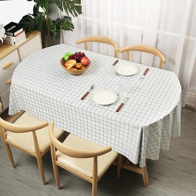 Ovaal Tafelkleed Waterdicht Oliebestendig Pvc Tafelbeschermer hoes Decoratieve Eettafel Koffiezaak Bruiloft Decor Mooi Tafelkleed 80x120cm 1pcs