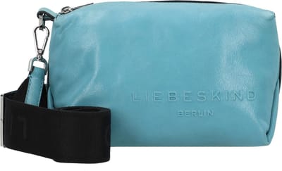 LIEBESKIND BERLIN Leren Schoudertas Elvira Lamb SF Verna Camera Bag Petrol Blue Lichtblauw