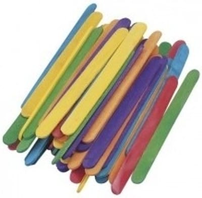 Rayher hobby Ijslollie stokjes/ijsstokjes/knutselhoutjes - multi kleuren - 288x stuks - 11 x 1 cm - hobby/knutselen