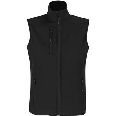 SOLS Dames/dames Falcon Softshell gerecyclede bodywarmer (Zwart)