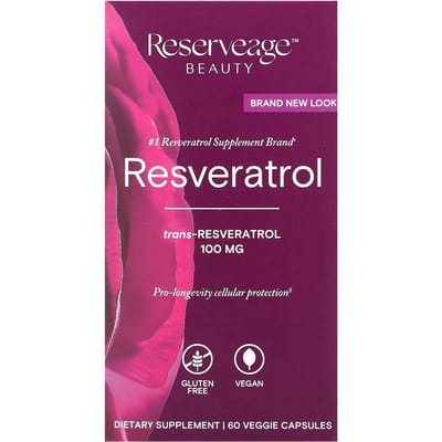 Resveratrol, 100 mg, 60 vegetarische capsules