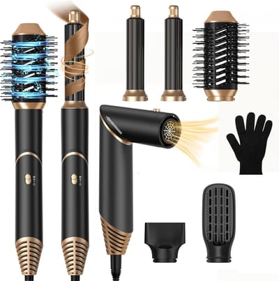 5-in-1 Multifunctionele Hete Lucht Borstel Föhn Styler Krultang Stijltang Set voor Vrouwen