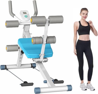 Verstelbare Ab Trainer - Core Trainer - Buikspier Training - 4 Intensiteitsniveaus - 440 pond draagkracht - Zwart