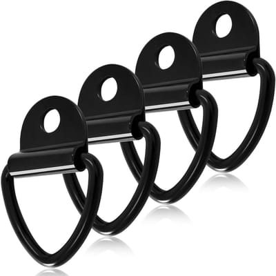 Set van 4 D-vormige lashing eyelets voor bevestigingen, roestvrijstalen D-ringen met een draagvermogen van 400-500 kg, ideaal voor trailers, vrachtwagens en boten
