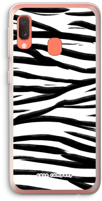 Case Company® - Hoesje geschikt voor Samsung Galaxy A20e hoesje - Zebra pattern - Soft Cover Telefoonhoesje - Bescherming aan alle Kanten en Schermrand