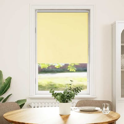 vidaXL - Rolgordijn - verduisterend - 80x130 - cm - stofbreedte - 75,7cm - geel