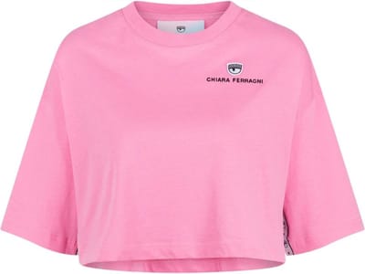 Chiara Ferragni • kort roze t-shirt • maat S