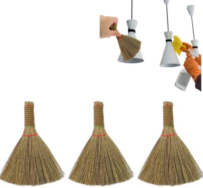 3 stuks Kleine handbezem - draagbare stofverwijderaar met zuigmond - bureaubezem - keukenstofborstel - 13*20,5 cm - voor het schoonmaken van keukentafels en andere oppervlakken - milieuvriendelijk