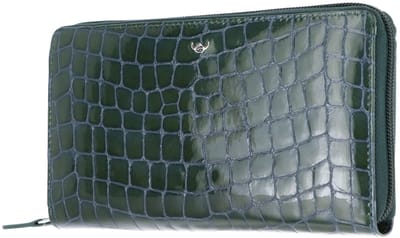 Golden Head Leren portemonnee Cayenne RFID Protect RV-Damenbörse 2820 Grün - Blau Limited donkergroen