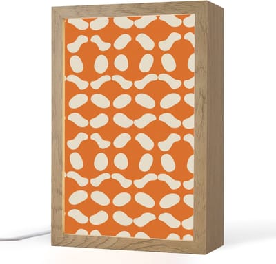 Tafellamp 20x30 cm - LED lamp - Oranje - Organische vormen - Wit - Decoratieve tafellampen - Dimbaar - Tafellampje slaapkamer - Woonkamer binnen