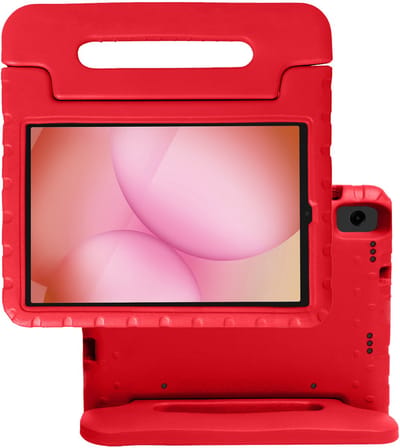 Hoes - Geschikt voor Samsung Galaxy Tab A11 - Kinderhoes Shockproof Bumper - Kidsproof Case - Tablet Hoesje - Kinder Hoes Cover - Rood