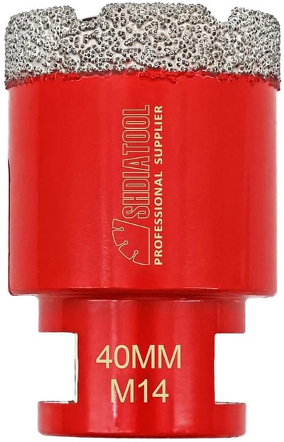 Diamant Boor - Kernboor - Materiaaldiepte Boren - Vacuüm Gesoldeerd - 40mm - Rood