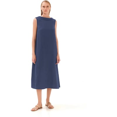 Lange jurk met strik op de rug vrouw Haris Cotton Essentials