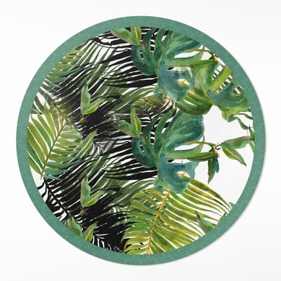 Wallfluent Vinyl Tapijt - Groene Plantenbladeren Vloerkleed Vinyl - 50 cm - Rechthoek PVC Vloer Mat - - Groente PVC Tapijt - Kantoortapijt - Woonkamertapijt