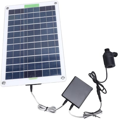 Dailygoods - Dailygoody - Zonne-waterpompset - Professionele Waterfonteinpomp - Geruisloze werking - Wit - Zonne-energie - Ideaal voor Tuin en Zwembad - 100W