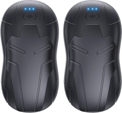 Oplaadbare handwarmers 5000 mAh - Dubbelzijdige verwarming voor buiten en reizen (2 stuks)