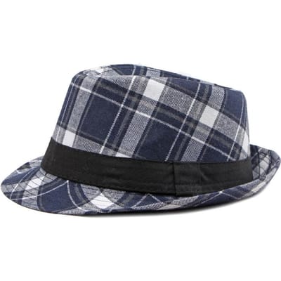 Lente/Zomer Klassieke Veelzijdige Geruite Hoge Hoed Dames Britse Retro Jazz Fedora's voor Heren Vloot