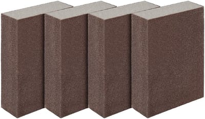 Dailygoods- Schuurpads 4 Stuks - Superfijn - Schuurblok - Schuurblokje - Bruin Korund - Hoogwaardige Spons