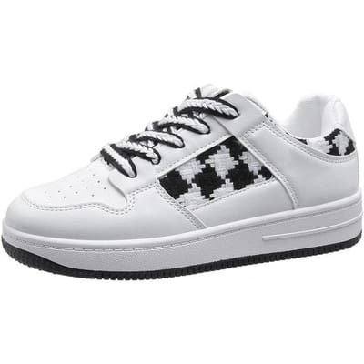 Air Force Kleine Witte Schoenen Kinderen Lente Nieuwe Ins Tide Platform Schakbord Schoenen Casual Schoenen 40 zwart